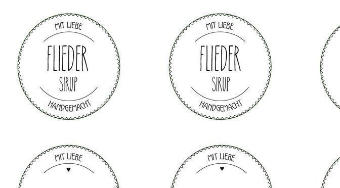 Sirup Etiketten