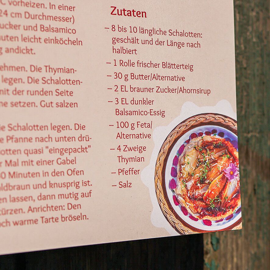 Zutatenliste der Rezeptkarte Schalotten-Tarte mit Blätterteig, Balsamico, Feta und Thymian
